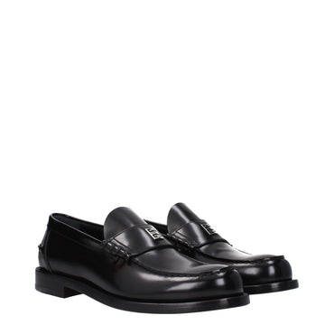 Givenchy Black Leather Slip-On Loafers