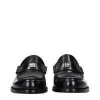 Givenchy Black Leather Slip-On Loafers