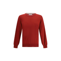 Brunello Cucinelli Red Fleece Wool Sweatshirt