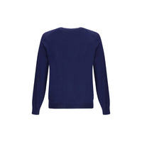 Brunello Cucinelli Blue Fleece Wool Sweatshirt