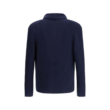 Brunello Cucinelli Blue Cotton Cardigan