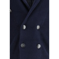 Brunello Cucinelli Blue Cotton Cardigan