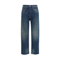 Margiela Blue Cotton Straight-Leg Jeans