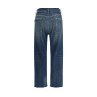 Margiela Blue Cotton Straight-Leg Jeans