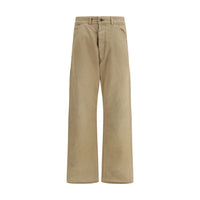 Margiela Beige Cotton Cargo Pants