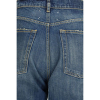 Margiela Blue Cotton Straight-Leg Jeans