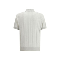Brunello Cucinelli Gray Cotton Polo Shirt