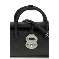 Zanellato Black Calf Leather Bos Taurus Handbag