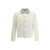 Brunello Cucinelli White Cotton Denim Jacket