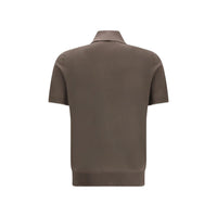 Brunello Cucinelli Brown Cotton Polo Shirt