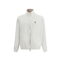 Brunello Cucinelli White Polyamide Full-Length Jacket