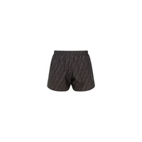 Fendi Gray Polyester Swim Shorts