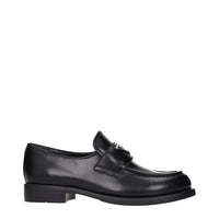 Prada Black Leather Slip-On Loafers
