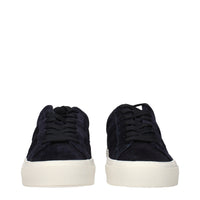 Moncler Blue Leather Low Top Sneakers