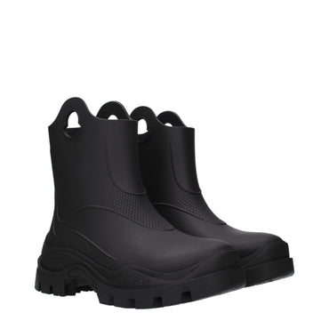 Moncler Black Cotton Ankle Boots
