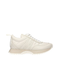 Moncler Beige Leather Low Top Sneakers