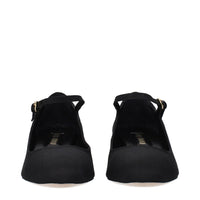 Miu Miu Black Fabric Mid Heel Pumps