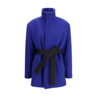 Saint Laurent Blue Wool Coat