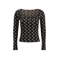 Marine Serre Black Polyamide Top