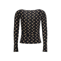 Marine Serre Black Polyamide Top