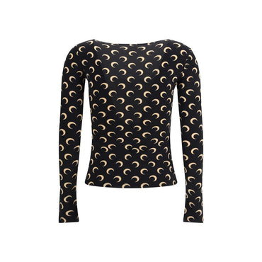 Marine Serre Black Polyamide Top