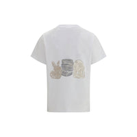 Ganni White Cotton T-Shirt