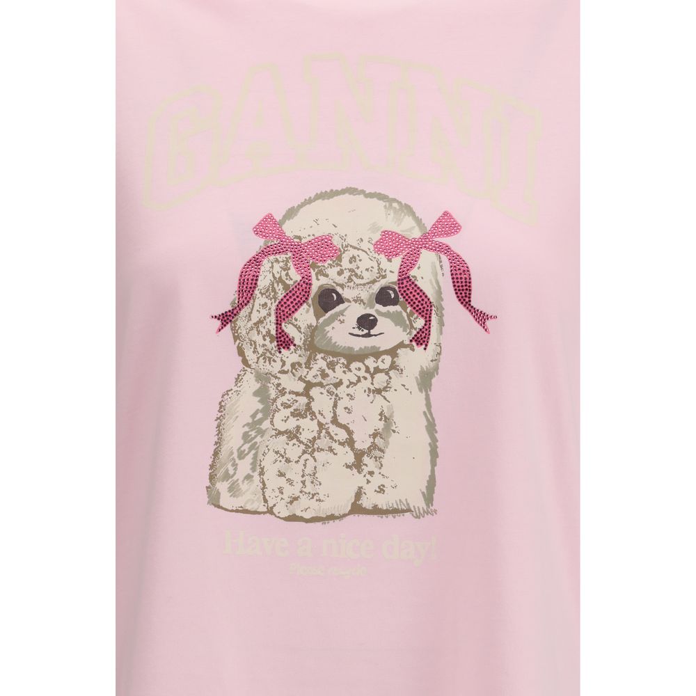 Ganni Multicolor Cotton T-Shirt