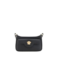 Versace Black Calf Leather Bos Taurus Shoulder Bag
