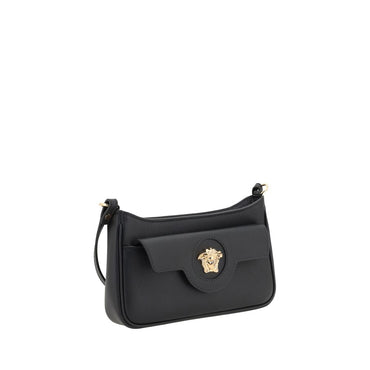 Versace Black Calf Leather Bos Taurus Shoulder Bag
