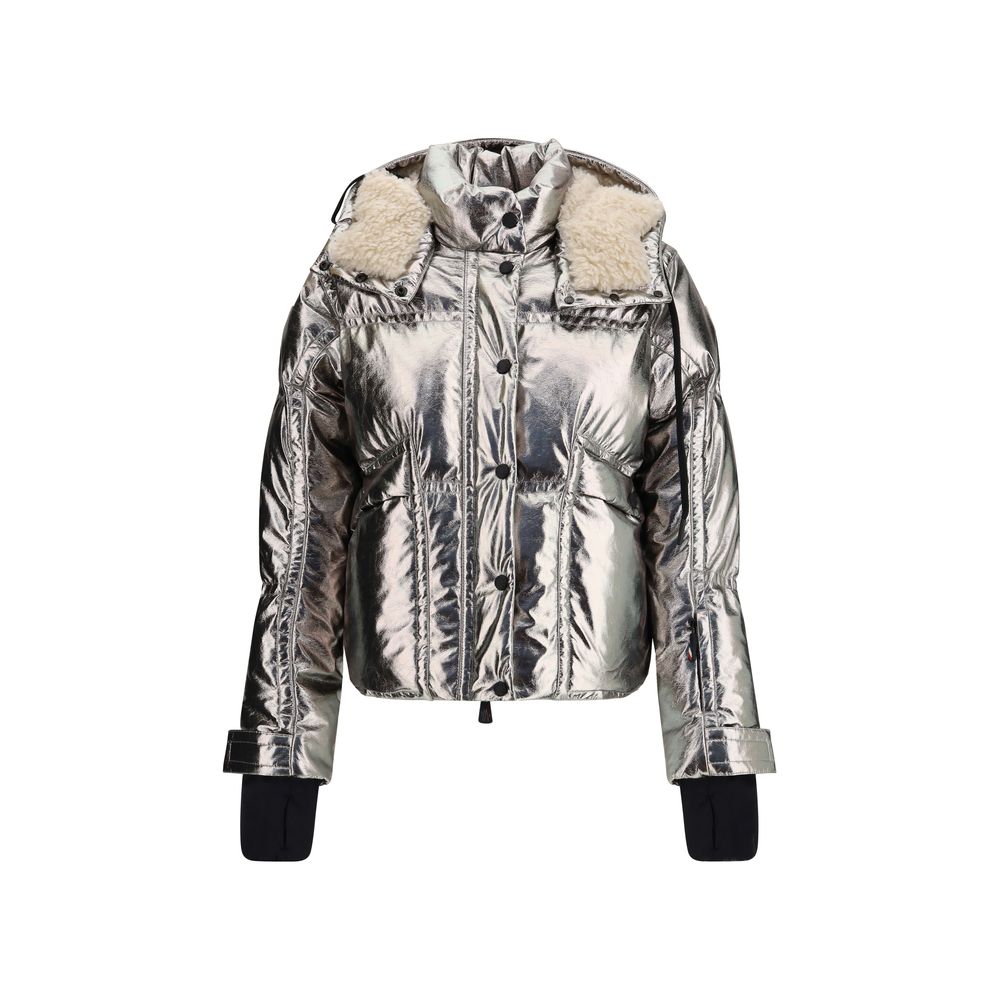 Moncler Grenoble Silver Polyester Shell Jacket