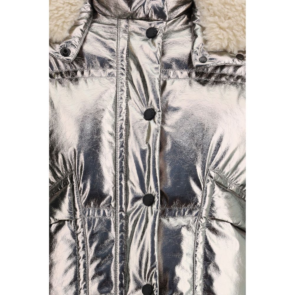Moncler Grenoble Silver Polyester Shell Jacket