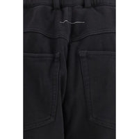 MM6 Black Cotton Athletic Pants