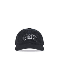 Ganni Black Cotton Cap (Baseball Hat)