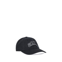 Ganni Black Cotton Cap (Baseball Hat)