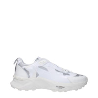 Valentino Garavani White Fabric Athletic Sneakers