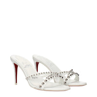 Christian Louboutin White Leather Stiletto Heel Sandals
