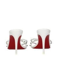 Christian Louboutin White Leather Stiletto Heel Sandals