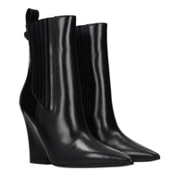 Valentino Garavani Black Leather Ankle Boots
