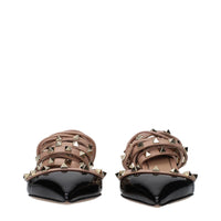 Valentino Garavani Black Leather Strap-On Sandals