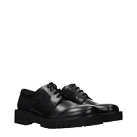 Valentino Garavani Black Leather Oxfords And Derbies