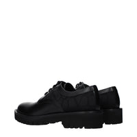 Valentino Garavani Black Leather Oxfords And Derbies