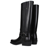 Valentino Garavani Black Leather Boots