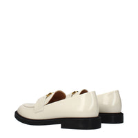 Chloé Beige Leather Slip-On Loafers