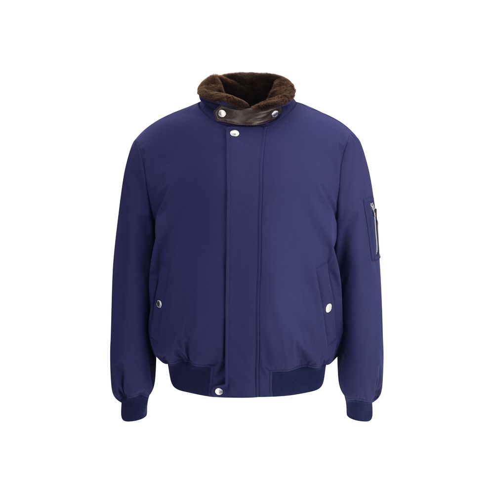 Brunello Cucinelli Blue Polyamide Bomber