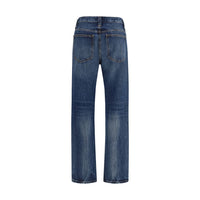 Khaite Blue Cotton High-Waisted Jean