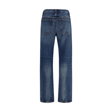 Khaite Blue Cotton High-Waisted Jean