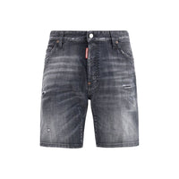 Dsquared² Black Cotton Bermuda Shorts