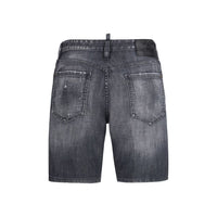 Dsquared² Black Cotton Bermuda Shorts
