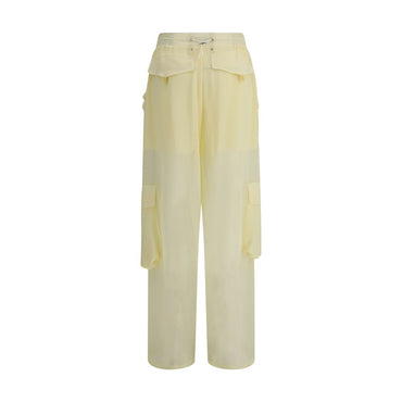 PINKO Yellow Polyester Cargo Pants