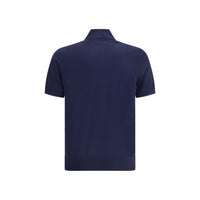 Brunello Cucinelli Blue Cotton Polo Shirt